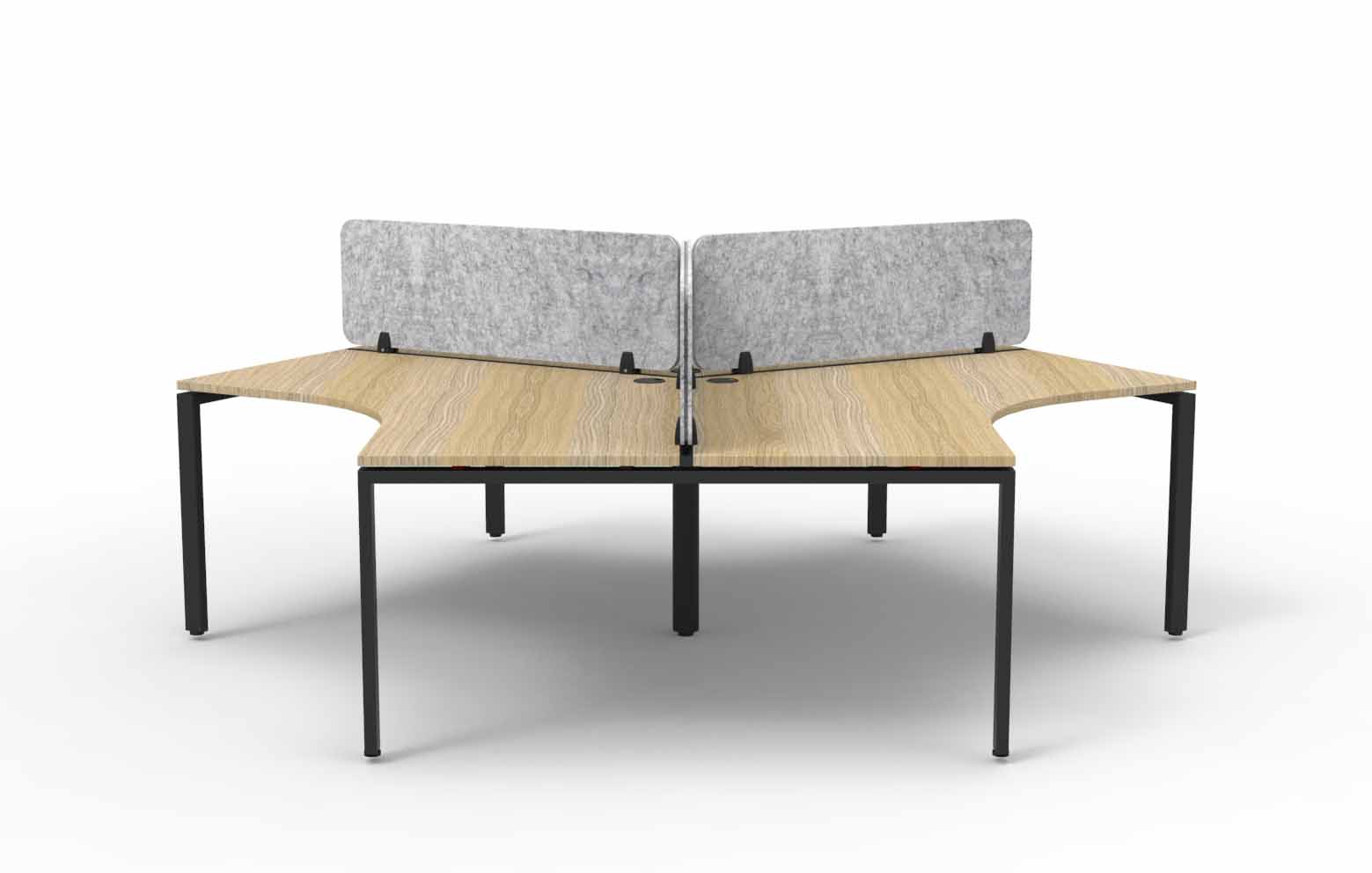Profile 3 Person 120 Degree Workstation - with Eco Screen